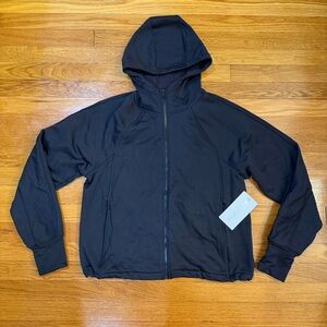 Athleta Altitude Edge Jacket in Black - Size Medium NWT - Fleece Lined, Hooded